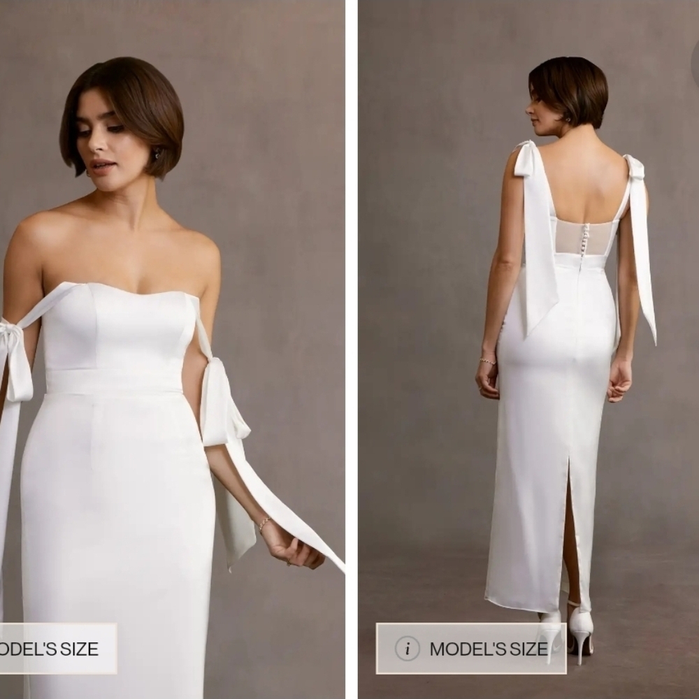 Elegant White Dress For Bridal Events